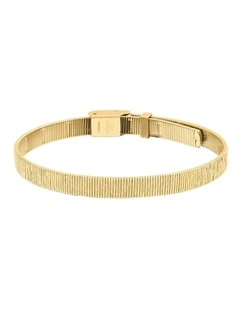 Gold Steel Women's Mesh Bracelet