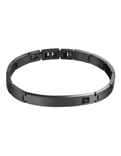 Grey Steel Men's Metal Link Bracelet