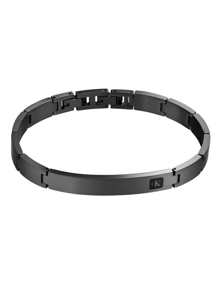 Grey Steel Men's Metal Link Bracelet image 1