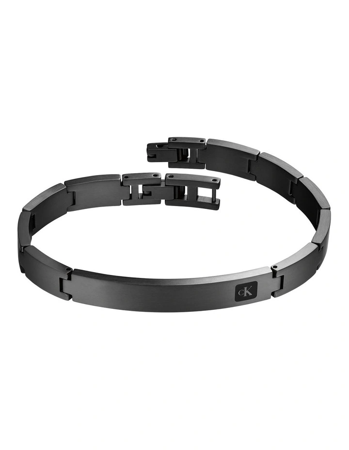 Grey Steel Men's Metal Link Bracelet image 2