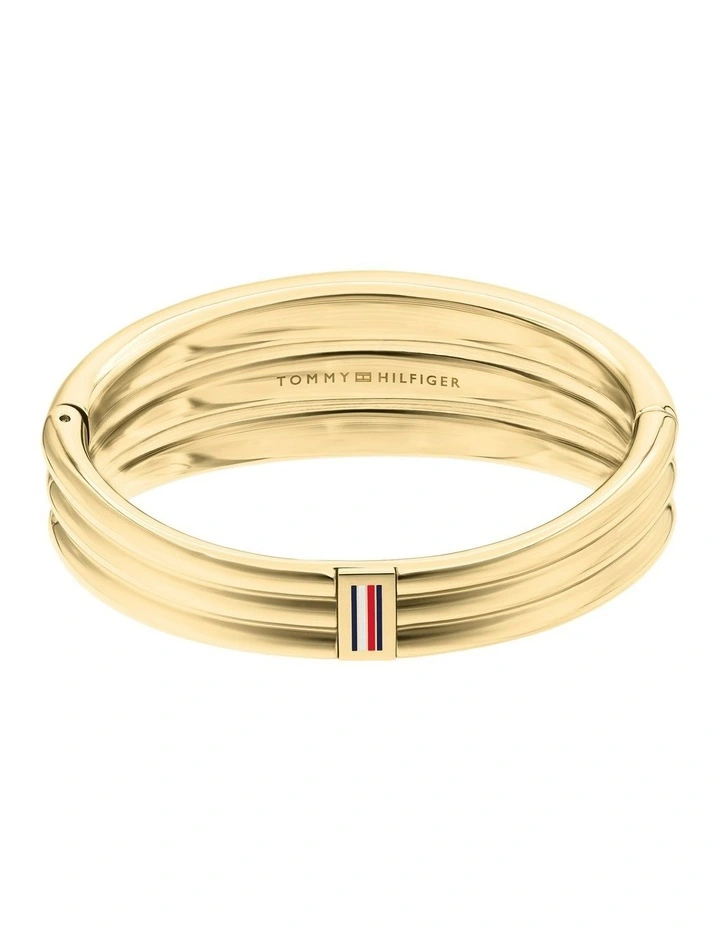 Gold Steel Women's Hinge Bangle image 2