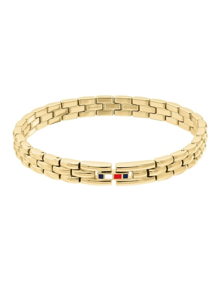 Gold Steel Women's Metal Link Bracelet image 1