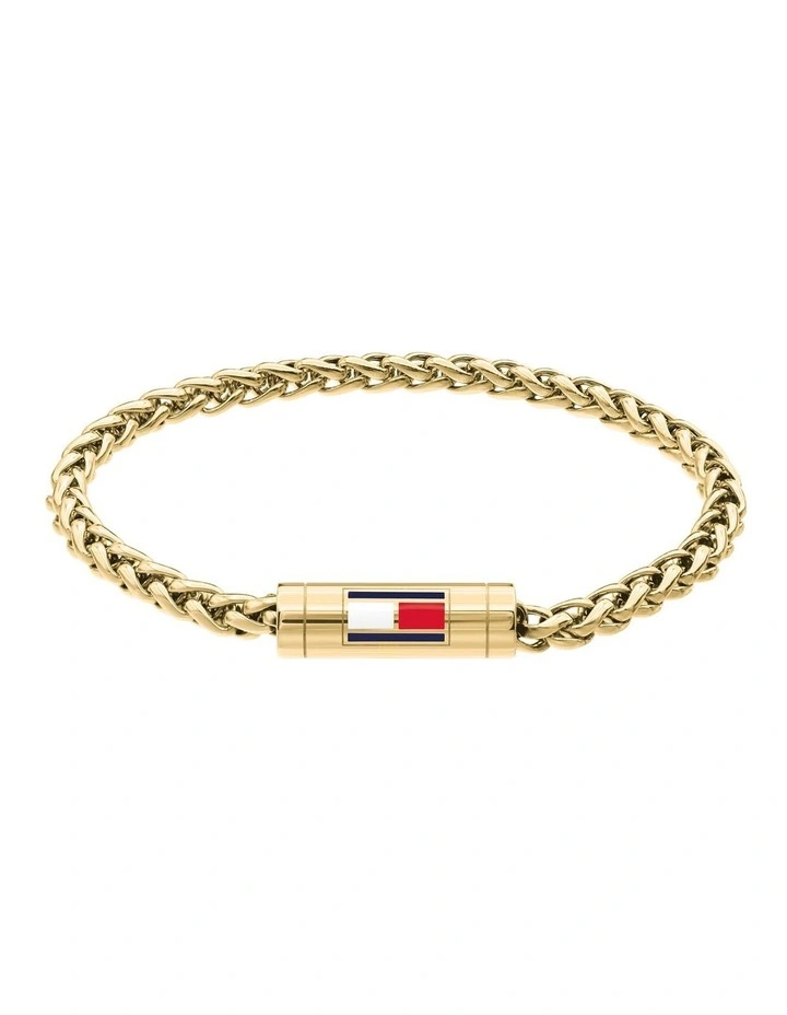 Gold Steel Men's Chain Bracelet image 1
