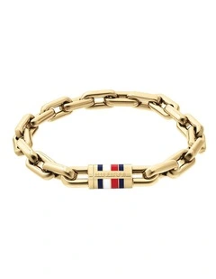 Gold Steel Men's Chain Bracelet