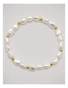 Baroque Freshwater Pearl Gold Bracelet