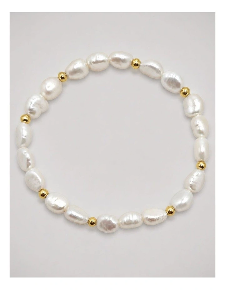 Baroque Freshwater Pearl Gold Bracelet image 1