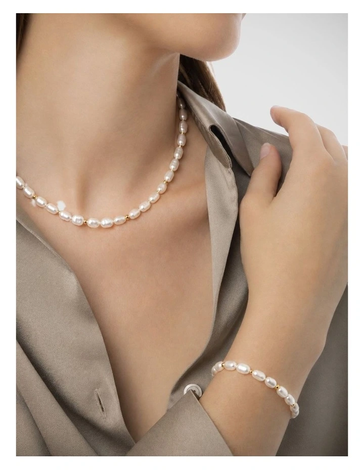 Baroque Freshwater Pearl Gold Bracelet image 2