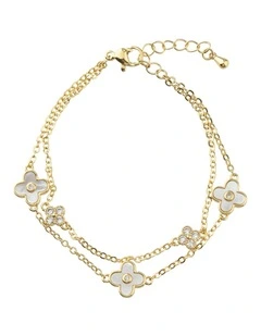 Gregory Ladner Layered Clover Bracelet GJBF008M in Gold