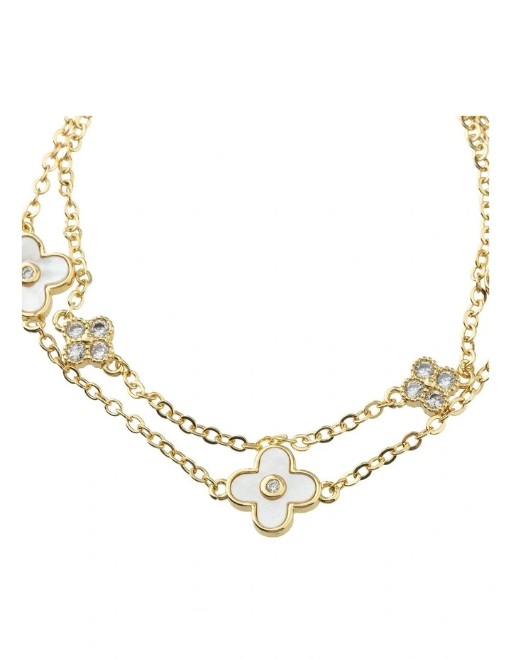 Gregory Ladner Layered Clover Bracelet GJBF008M in Gold image 2