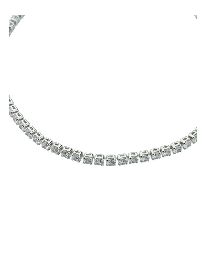 Gregory Ladner CZ Fine Tennis Bracelet GJBF010M in Rhodium image 2
