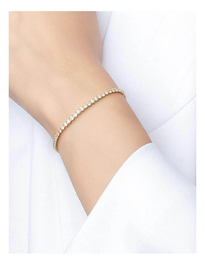 Gregory Ladner CZ Tennis Bracelet GJBF011M in Gold image 3