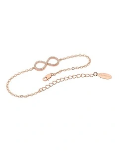 Infinity Sterling Silver Rose Gold Bracelet
