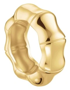 Statement Bamboo Ring in Gold-Tone