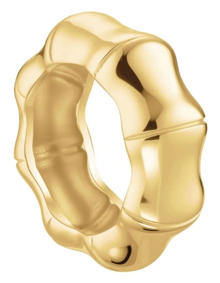 Statement Bamboo Ring in Gold-Tone image 1
