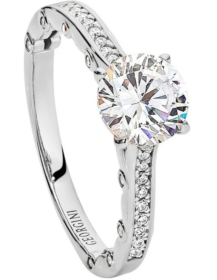 Tiamo Cubic Zirconia Sterling Silver Ring image 1