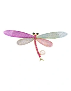 Bejewelled Dragonfly Brooch in Multi