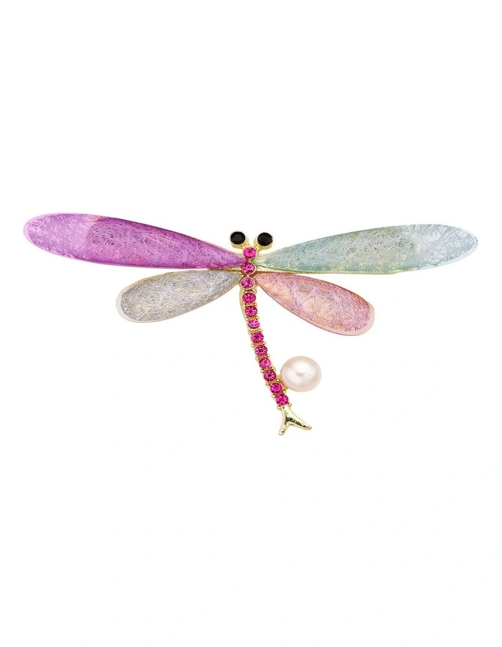 Bejewelled Dragonfly Brooch in Multi image 1