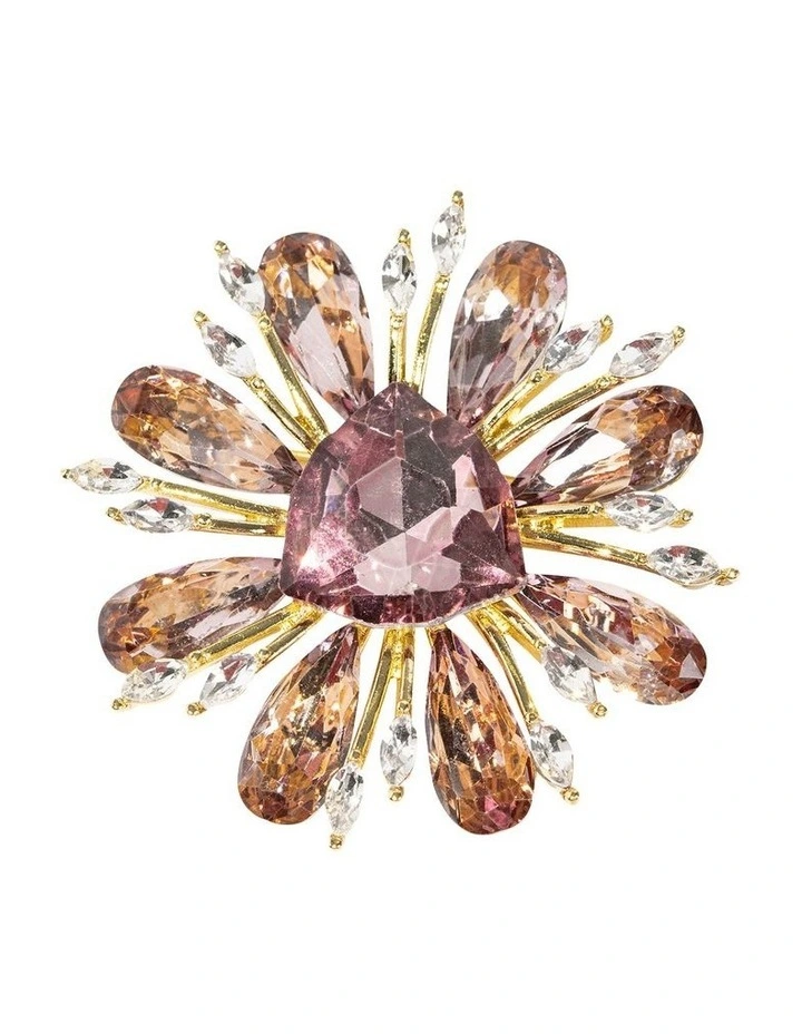 Aurora Rhinestone Brooch in Multi image 1