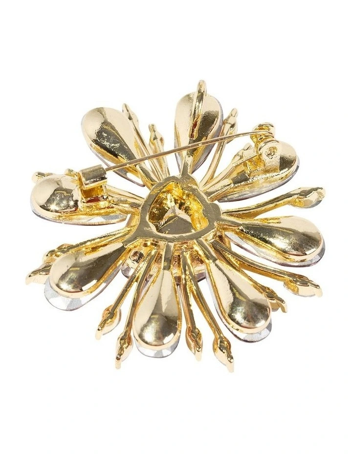 Aurora Rhinestone Brooch in Multi image 3