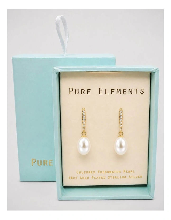 Brilliant Pearl Hook Earrings in Multi image 2