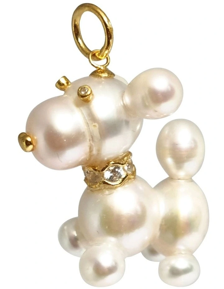 Hand Crafted Pearl Pooch in White image 1