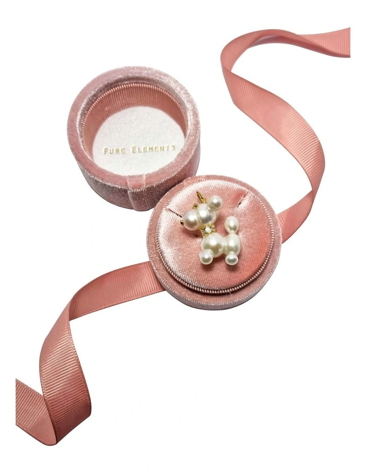 Hand Crafted Pearl Pooch in White image 2