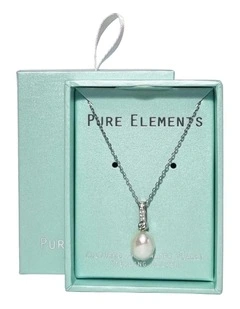 Brilliant Baroque Pearl Pendant Necklace in White