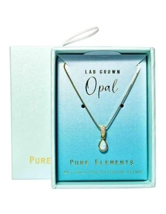 Dainty Opal Pendant in Gold