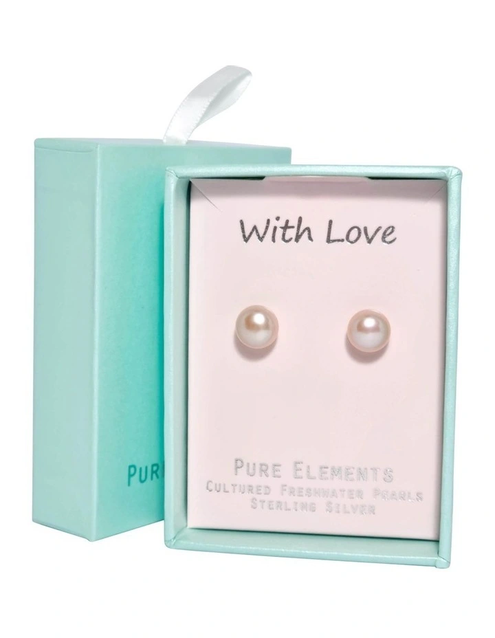 Cherish Natural Studs Earrings in Rose image 1