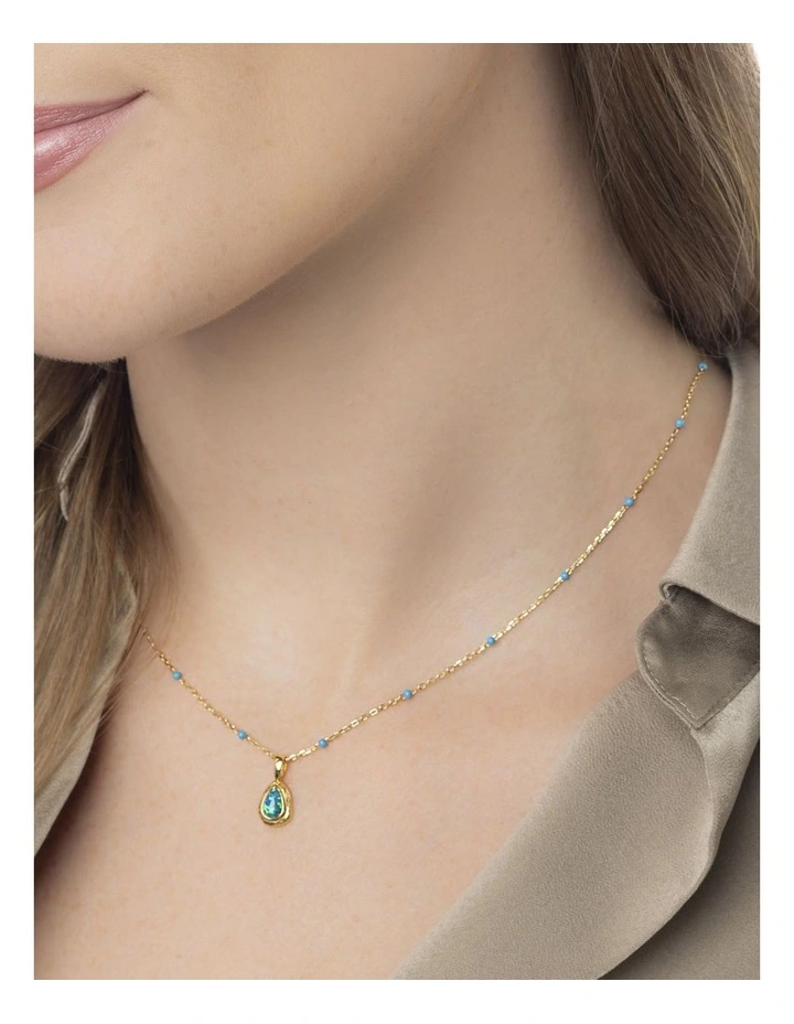 Teardrop Opal Pendant in Multi image 2