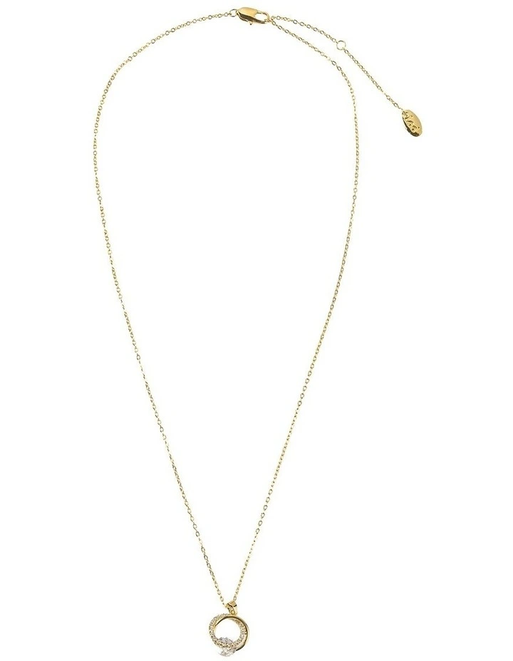 Gregory Ladner Double CZ Circle Earring And Necklace Set GJBF012M in Gold image 4