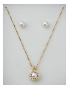 Gregory Ladner Pearl Gift Box Set in Gold