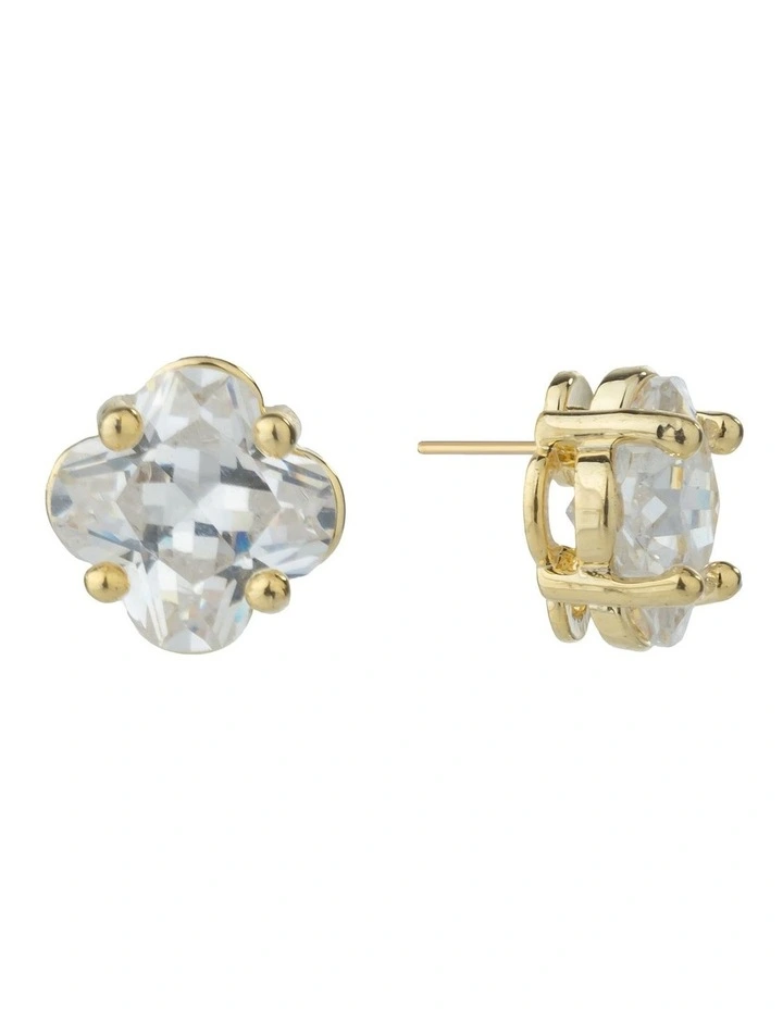 Gregory Ladner CZ Clover Gift Box Set GJNF014M in Gold image 5