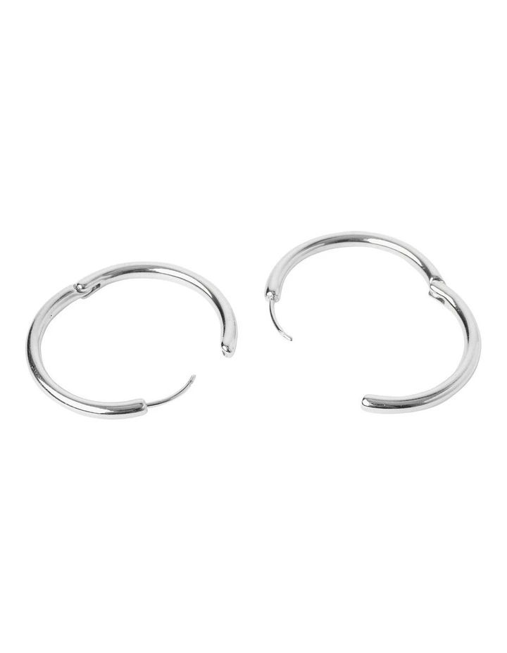 Classic Hoop Earring in Silver image 5