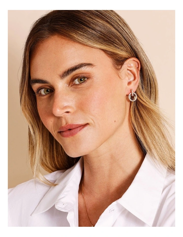 Multi Ring Earring in Gold image 2