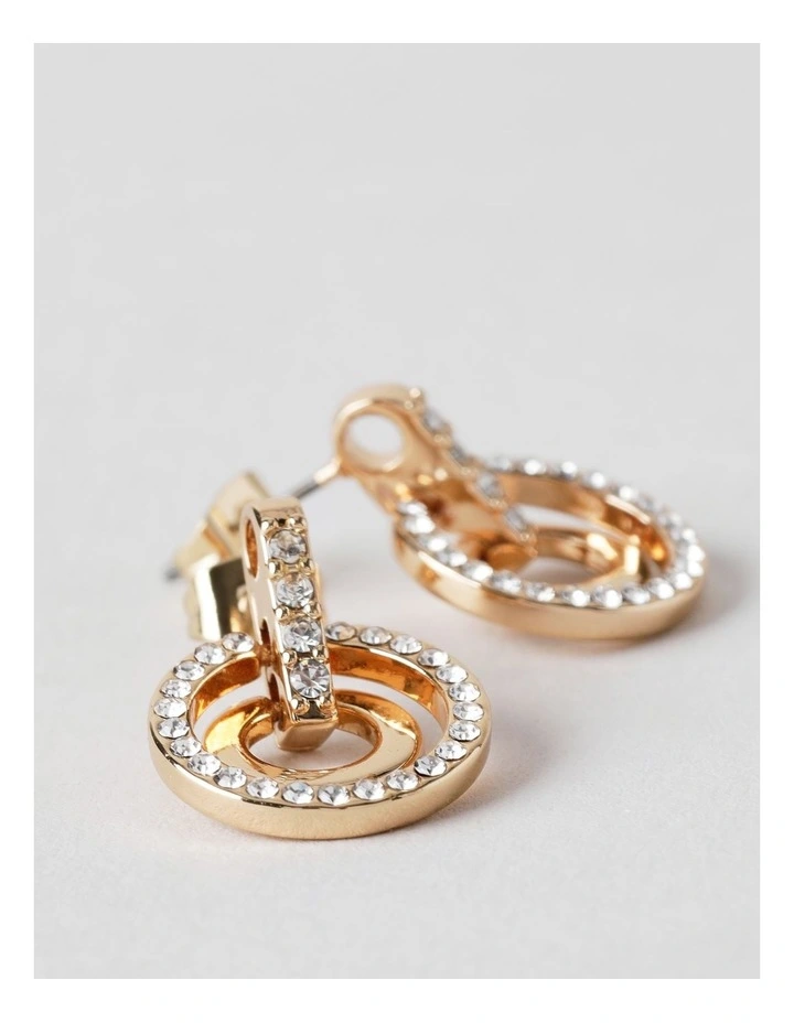 Multi Ring Earring in Gold image 3