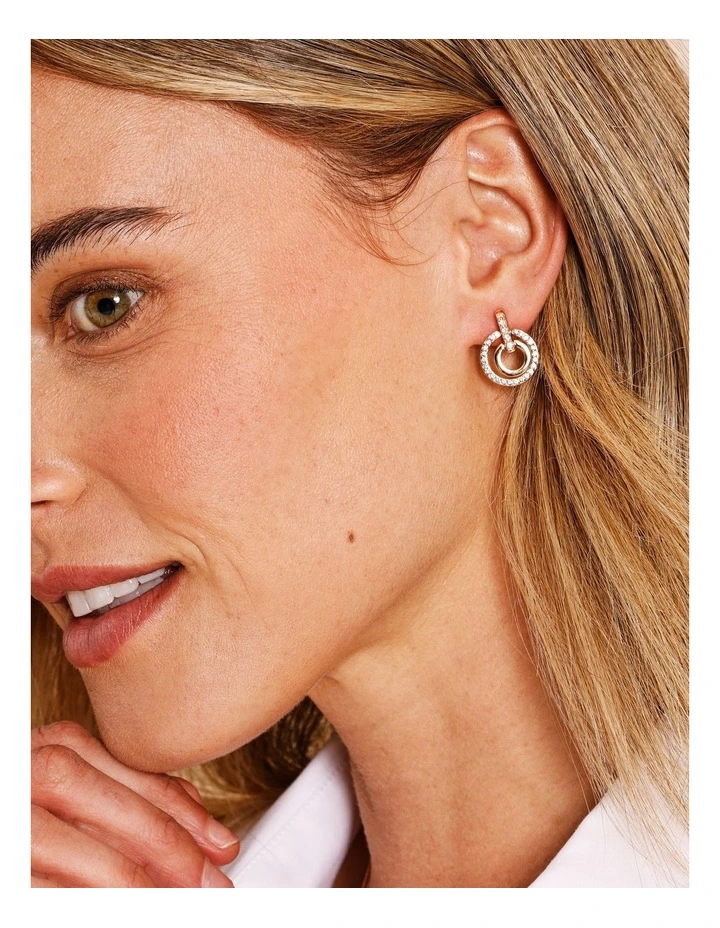 Multi Ring Earring in Gold image 4
