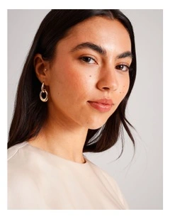 Circle Drop Earrings in Gold