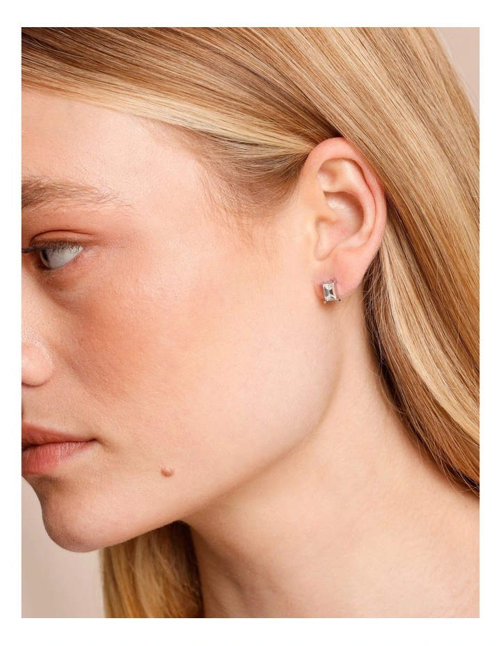 Bow & Diamante Earring 3Pk in Silver image 4