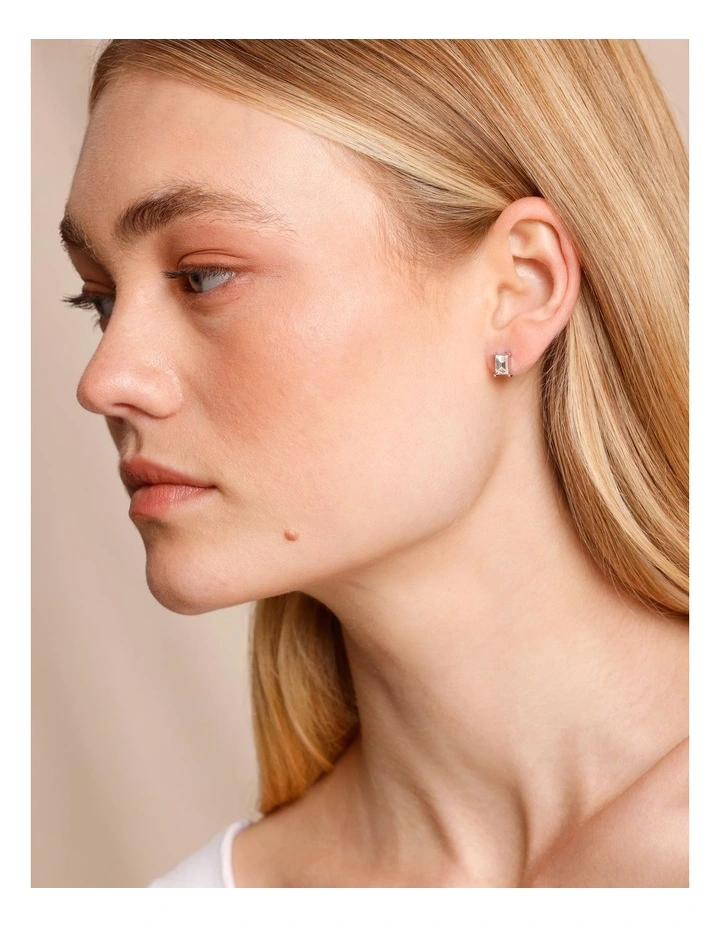 Bow & Diamante Earring 3Pk in Silver image 5