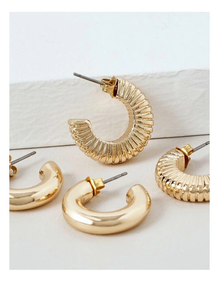 2pk Mini Hoop Earring in Gold image 3