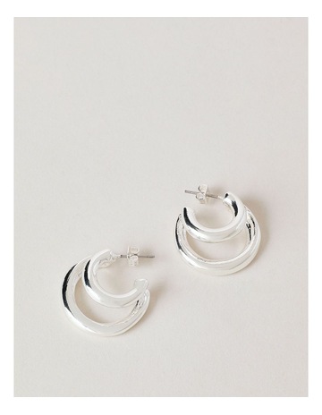 Twins Hoop Earring in Silver