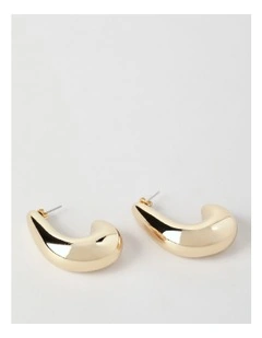 Thick Hoop Earring in Gold