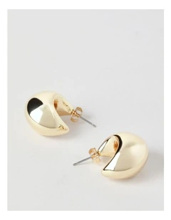 Round Hoop Earring in Gold