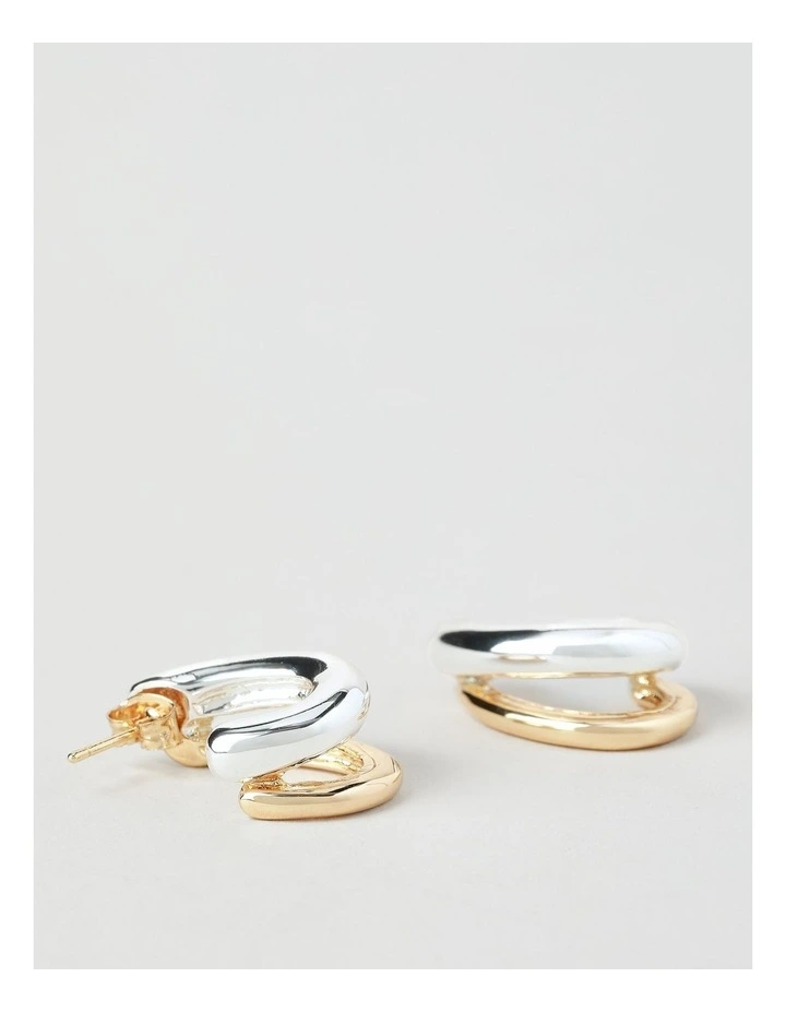 Double Hoop Earring in Gold image 1