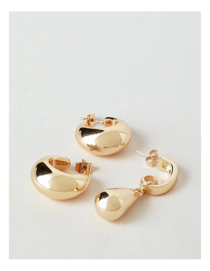 Raindrop Earring in Gold image 3