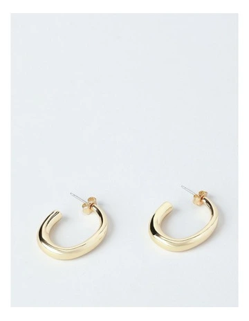Skinny Hoop Earring in Gold