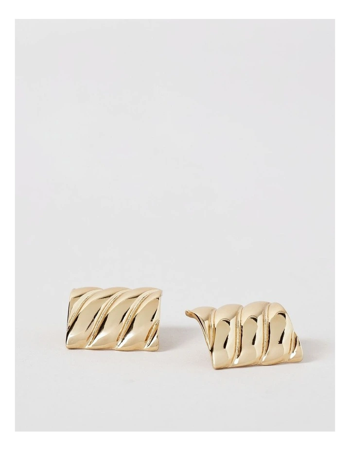 Domed Stud Earring in Gold image 1