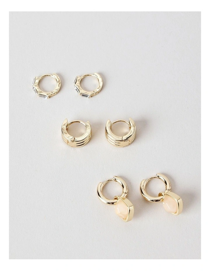 3 Pack Earrings in Pink image 1