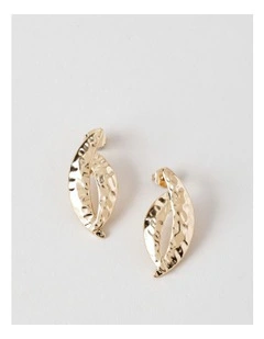 Claw Drop Earrings in Gold